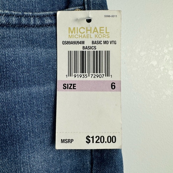 Michael Kors Women's Izzy Skinny Mid Rise Jeans Blue Denim NWT Size 6 - Picture 5 of 10